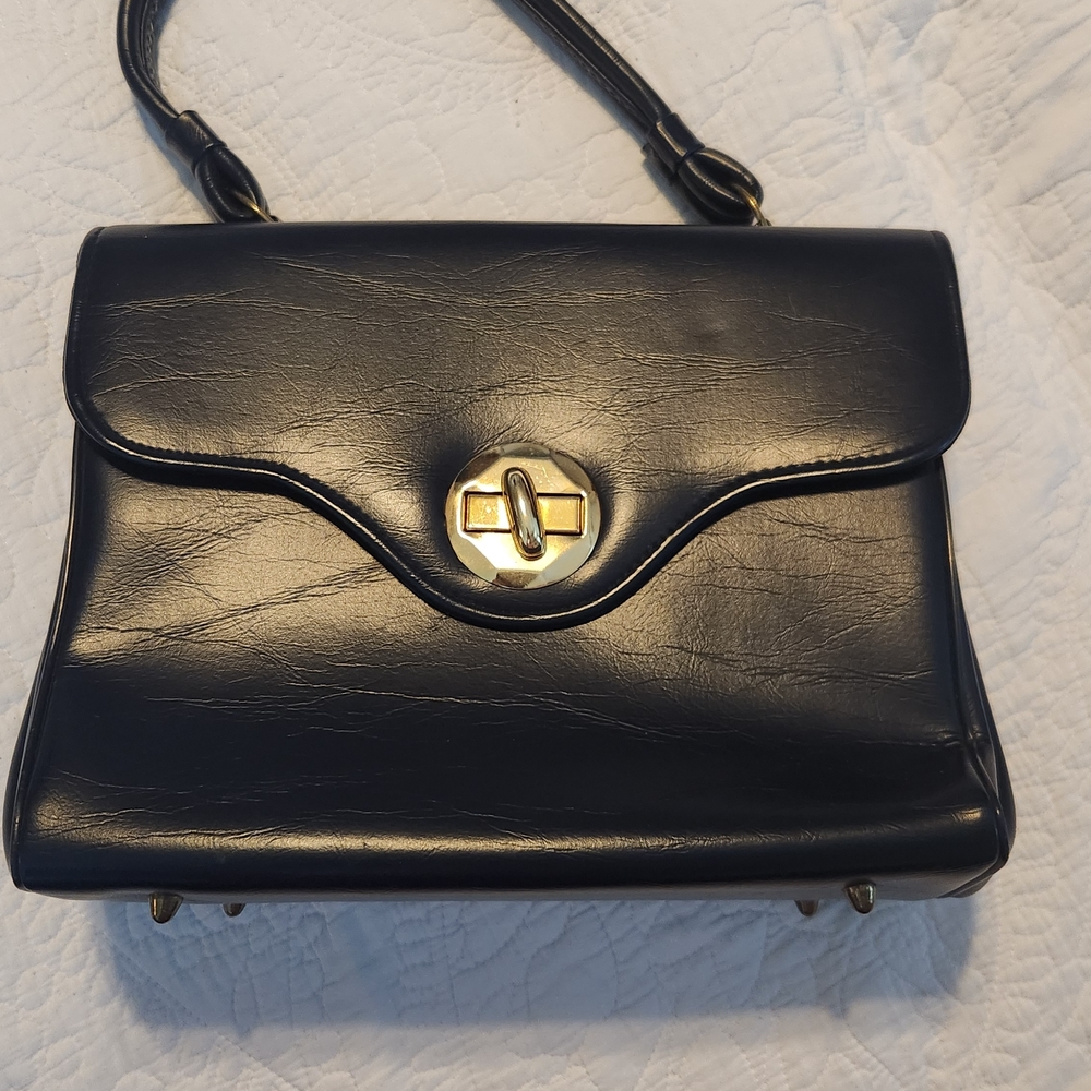 Vintage Navy Kathryn Satchel